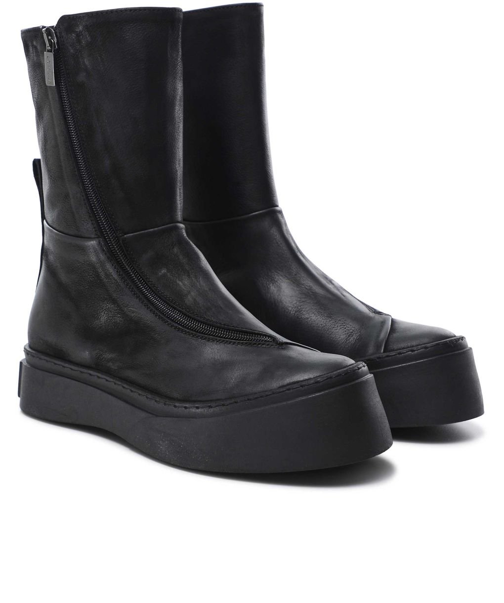 looo(^^)アルニカ Lofina Curved Zip Ankle Boots