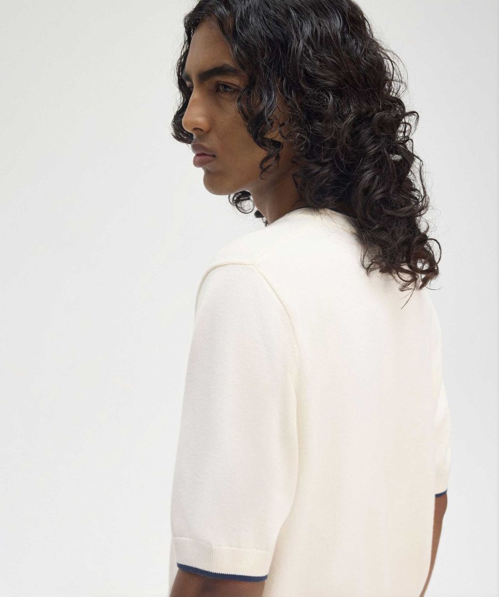 Fred Perry Textured Front Knit T-Shirt
