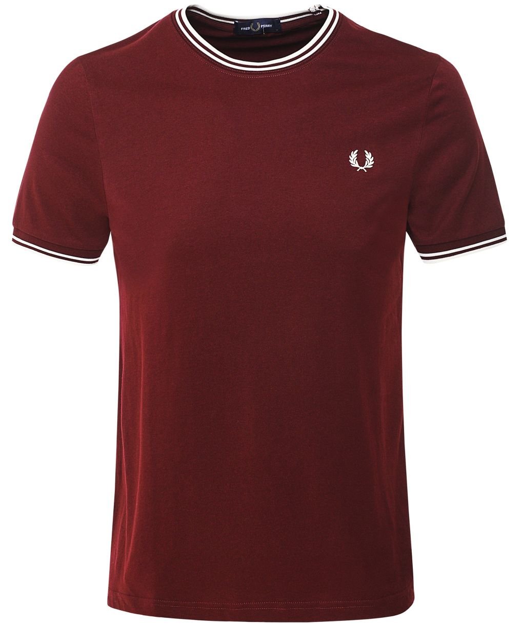 Fred Perry Oxblood Twin Tipped T-Shirt | Jules B