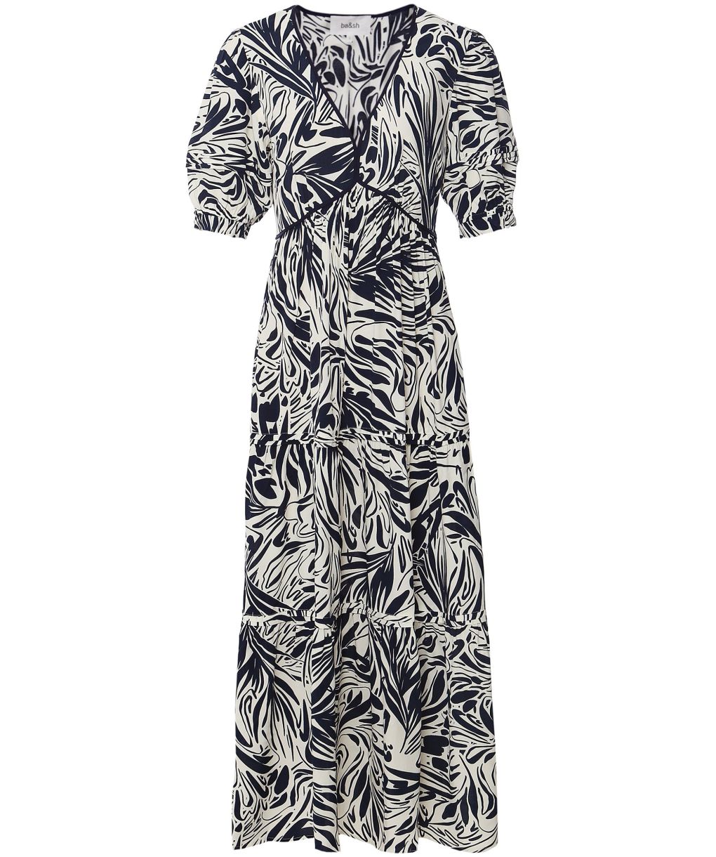 asymmetric black midi dress Devinae | Black Asymmetric-Neck Midi-Dress With Open-Back And Scarf-Detail