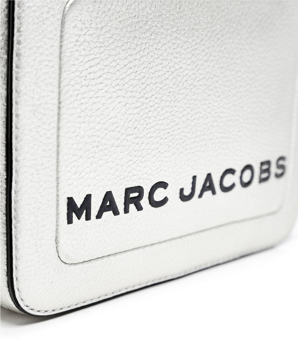 Marc Jacobs Silver The Metallic Textured Mini Box Bag | Jules B