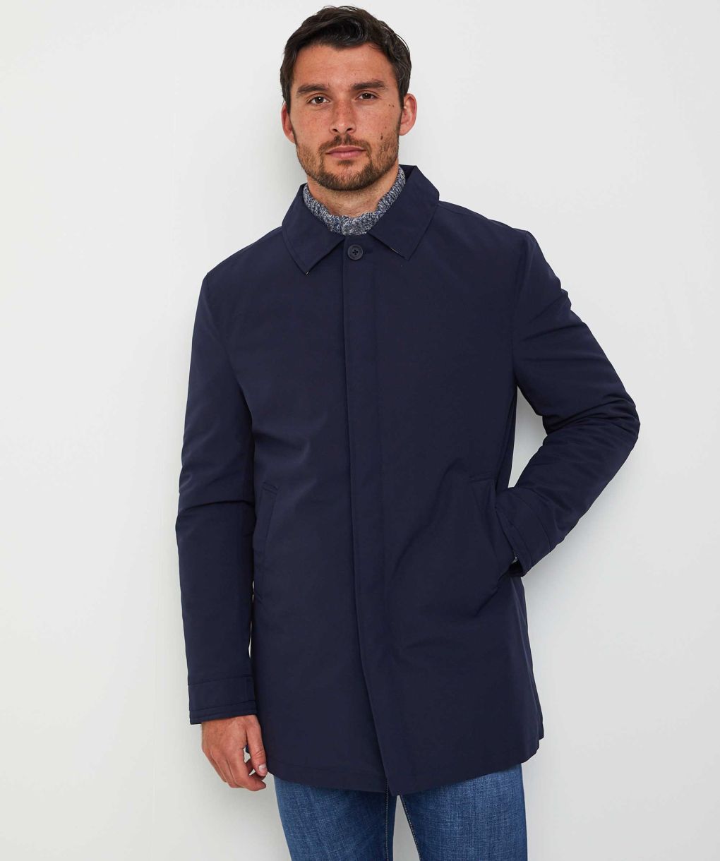 Aquascutum Navy Mid Length Trench Coat