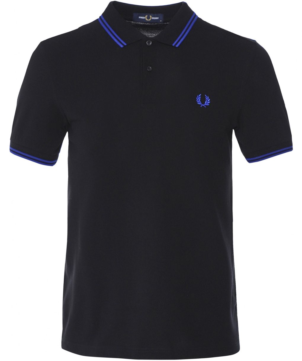 【FRED PERRY】Ls Twin Tipped Polo Shirt Fred Perry Twin Tipped Polo Shirt French Navy/Black | Culture Kings US