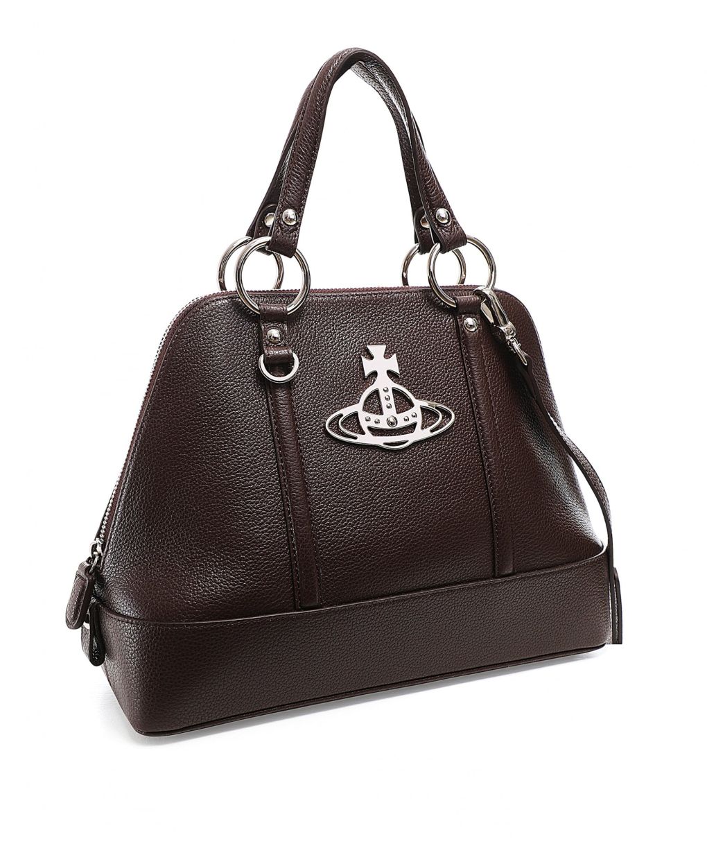 Vivienne Westwood Brown Jordan Medium Leather Handbag | Jules B