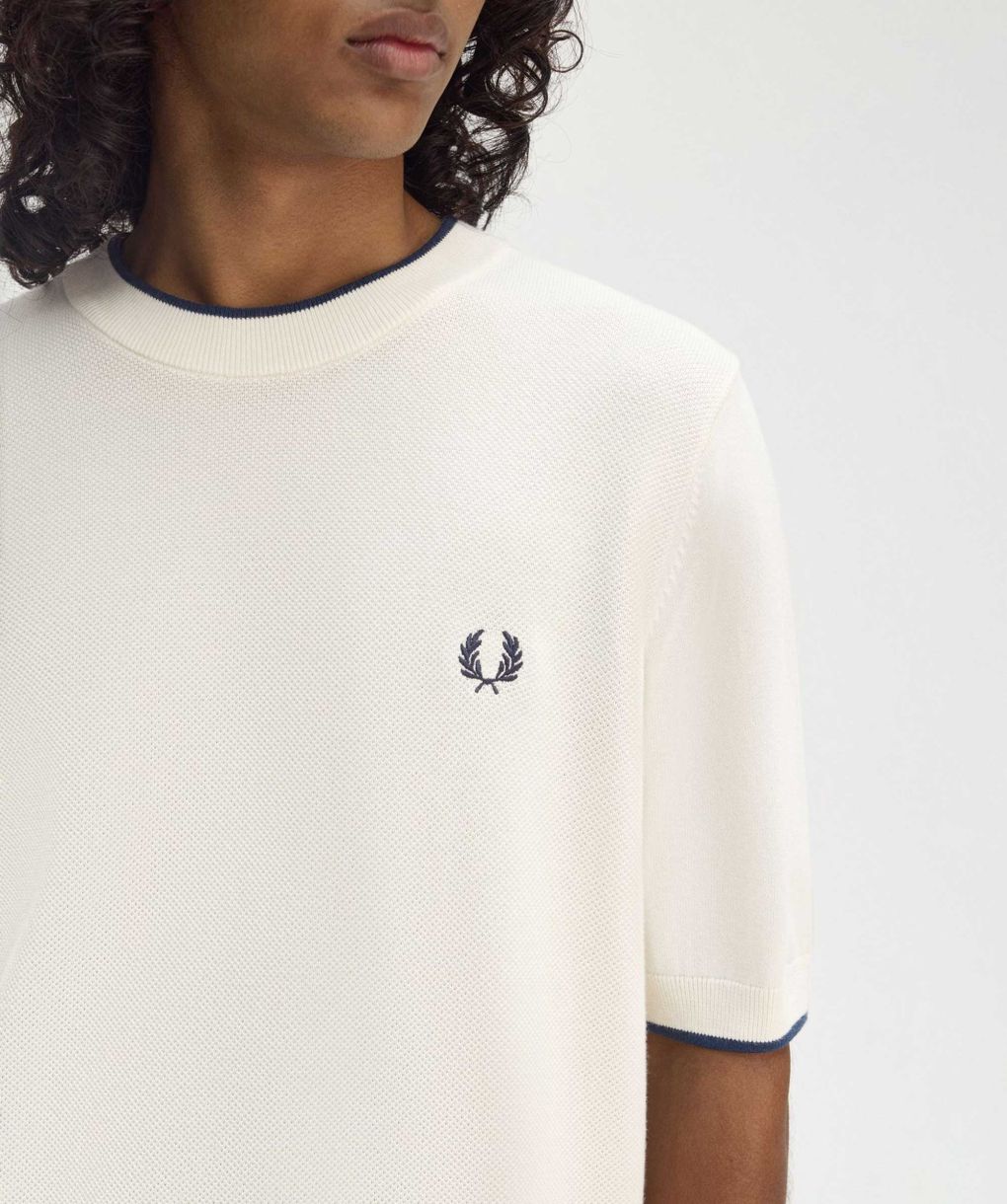 トップス fredperry Lightweight Texture Shirt Fred Perry Textured Front Knit T-Shirt