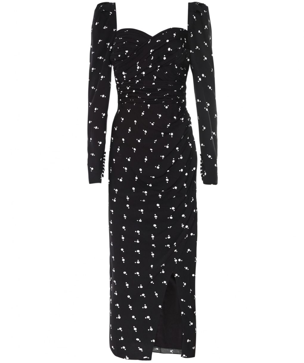 Self-Portrait Black Long Sleeve Polka Dot Dress | Jules B