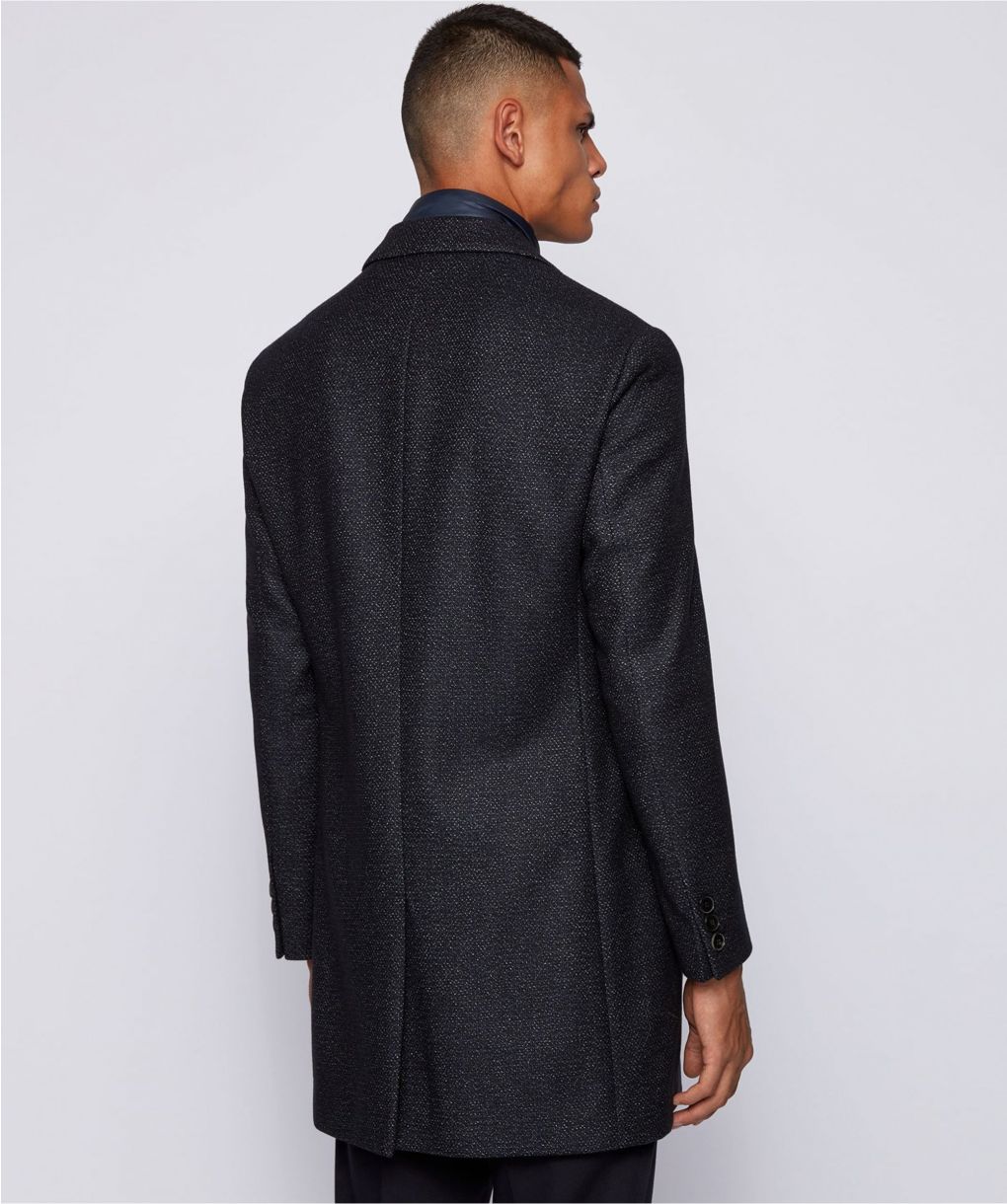 BOSS Blue Wool Blend Nadim4 Coat | Jules B