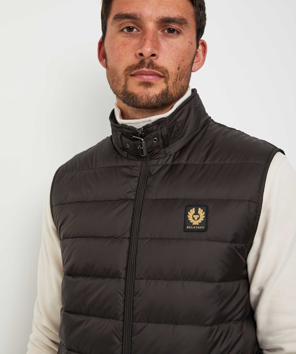 Belstaff Brown Down Quilted Circuit Gilet