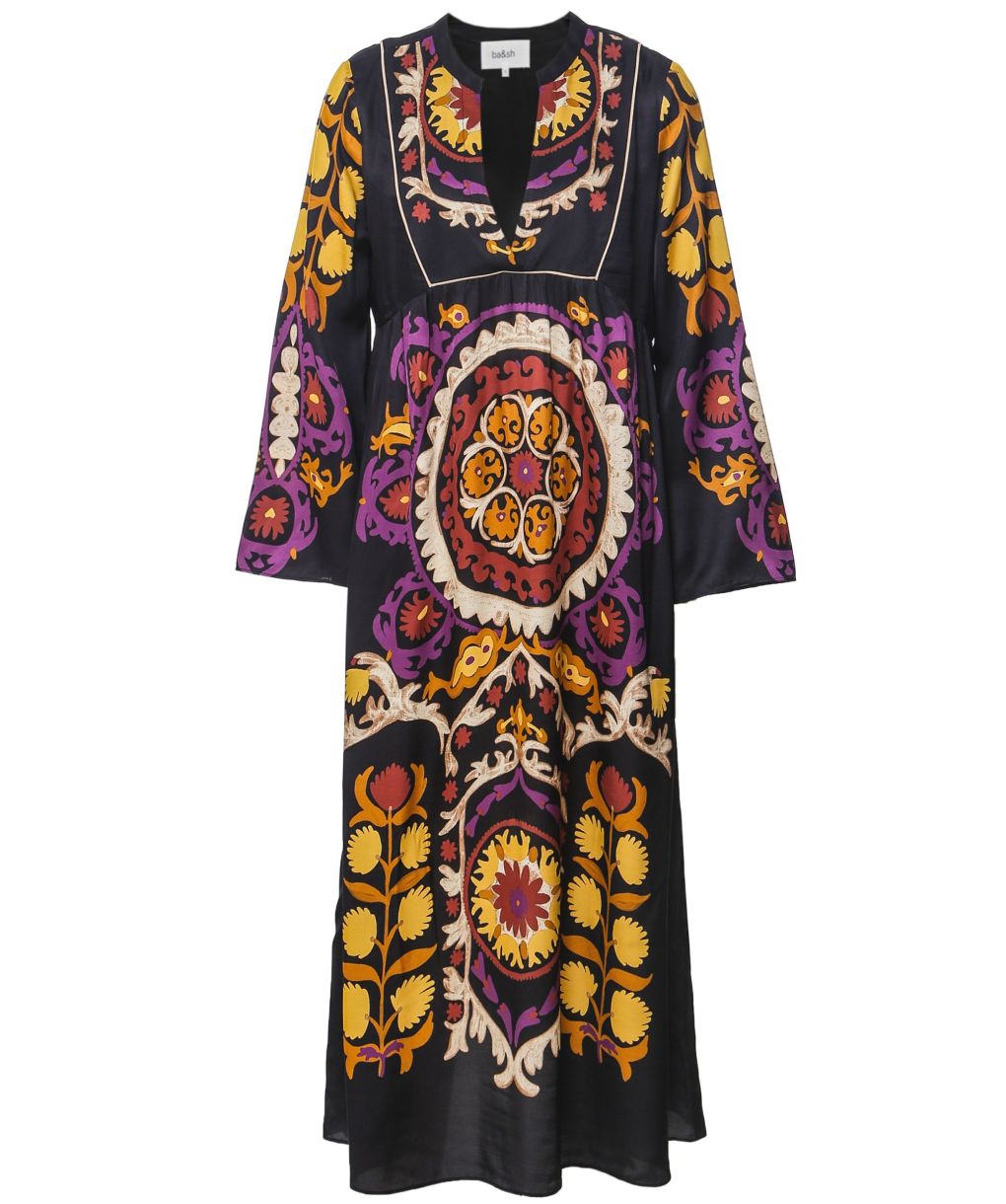 ba&sh Black Felicia Midi Dress