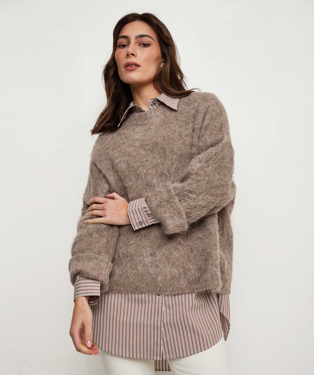 snug alpaca coat | OHOTORO