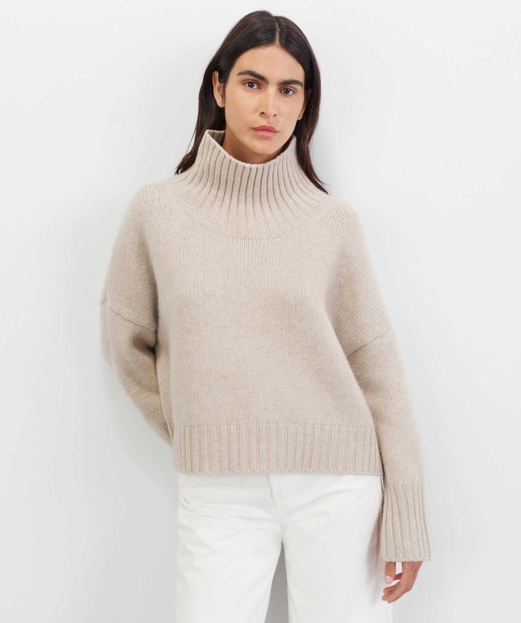 Soft Goat Girlfriend Turtleneck Cashmere Jumper | Jules B