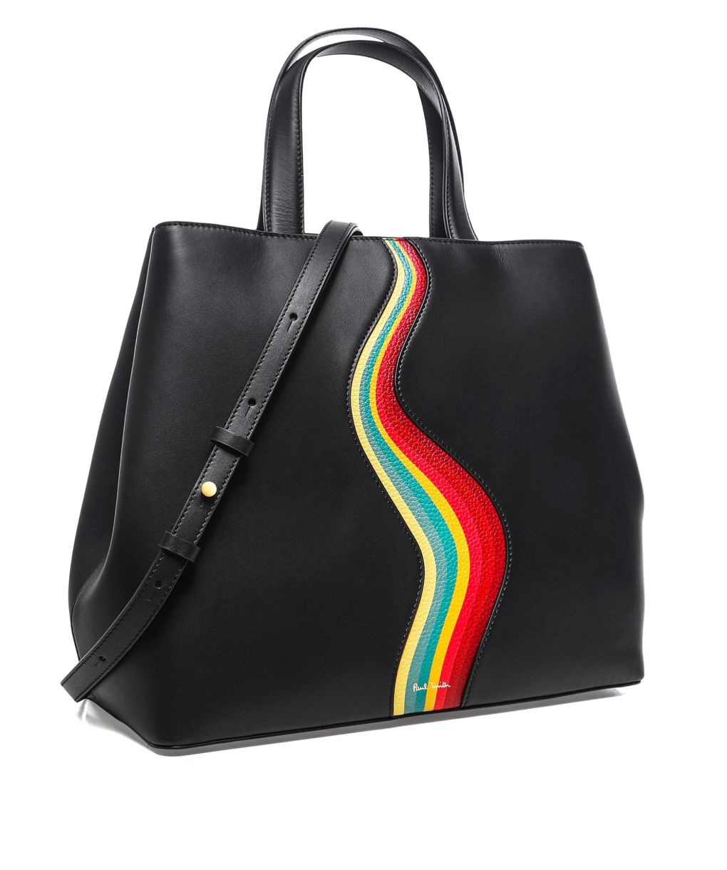 Paul Smith Black Swirl Leather Tote Bag | Jules B