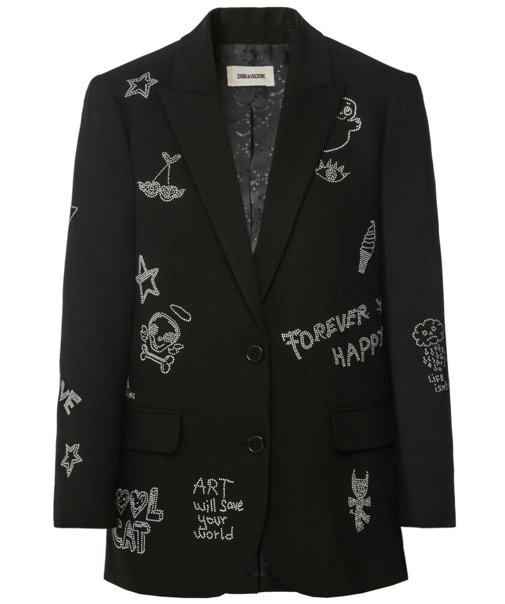 ジャケット ZADIG&VOLTAIRE VIVA STRASS WESTERN BLAZER Zadig & Voltaire Viva Strass Western Blazer | Neiman Marcus