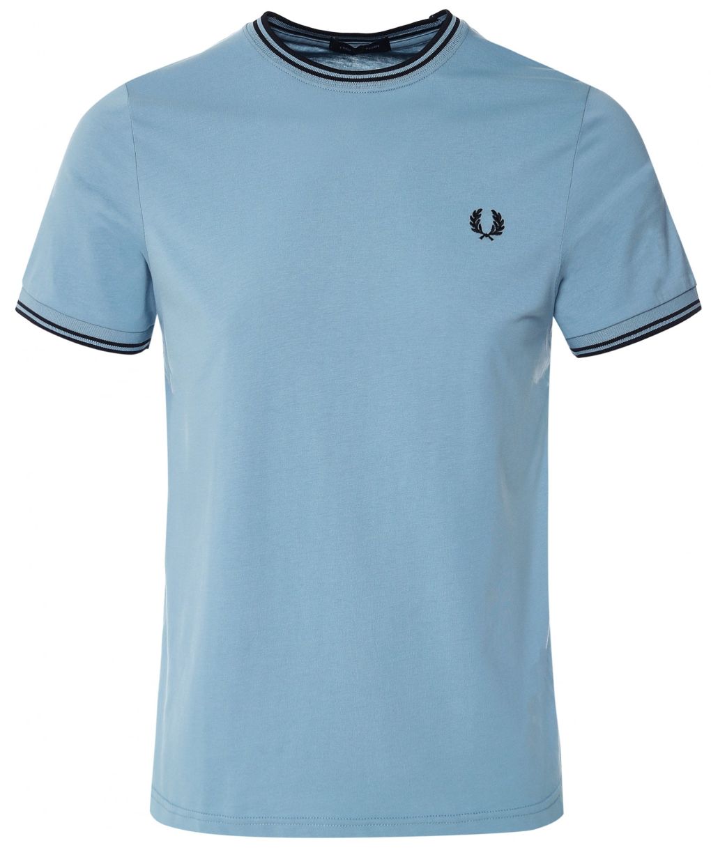 トップス FRED PERRY TWIN TIPPED T-SHIRT M1588 Y31 Fred Perry M1588 Twin Tipped T Shirt Green M1588-Y64 order