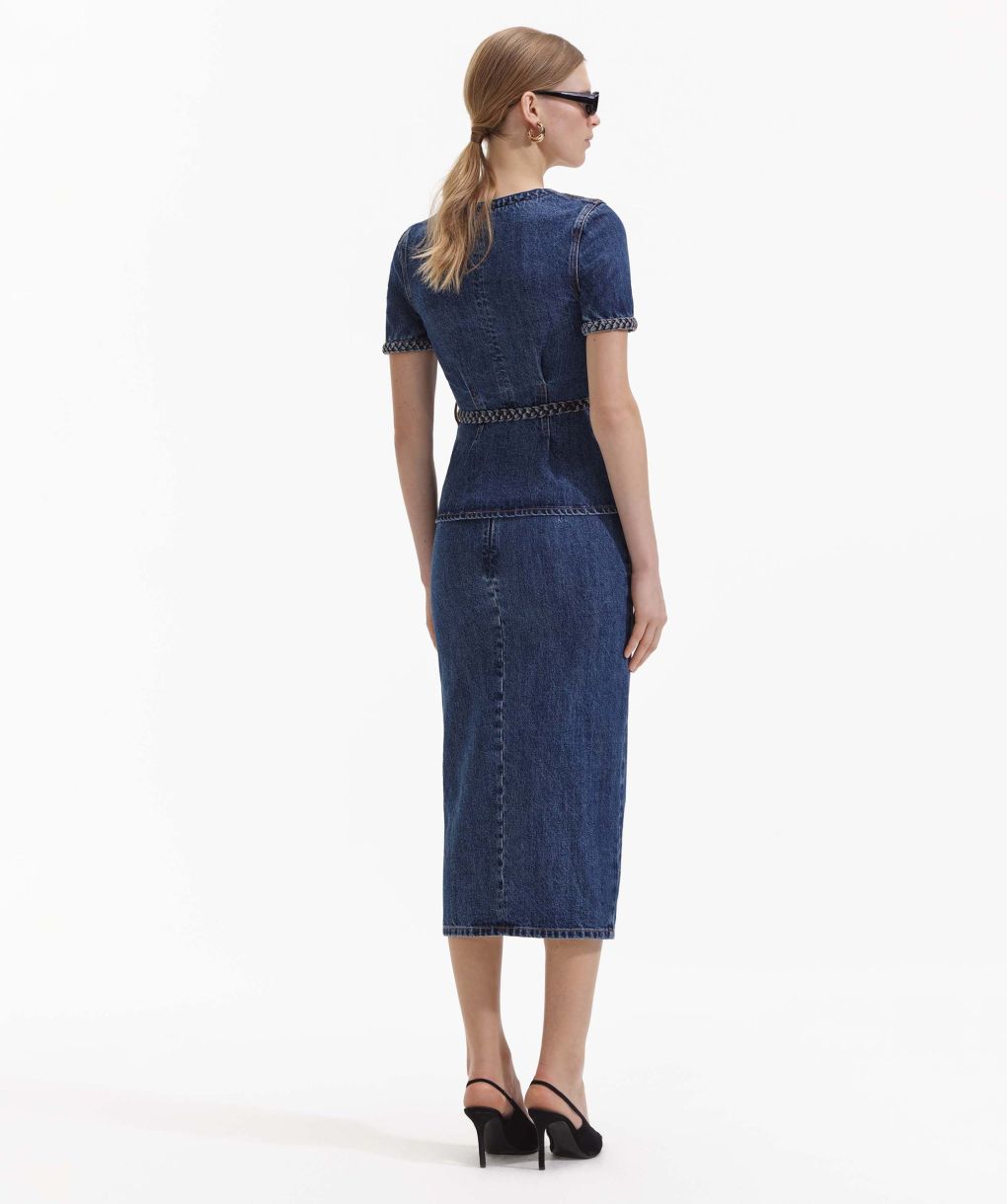 オールインワン・サロペット Self-Portrait Denim Bandeau Midi Dress Denim Bandeau Midi Dress – self-portrait-US