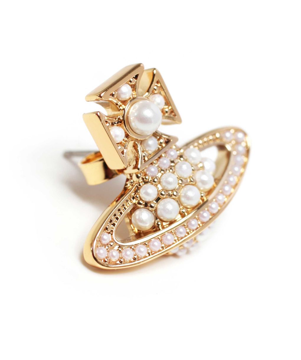 Vivienne Westwood(正規品/送料関税込み) LUZIA BAS RELIEF Vivienne Westwood Gold Luzia Bas Relief Earrings | Jules B