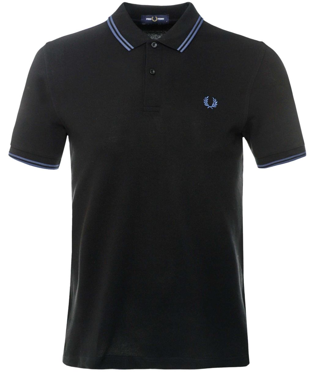 The Fred Perry Shirt - M3600 オートミール Fred Perry Black M3600 T46 Polo Shirt | Jules B