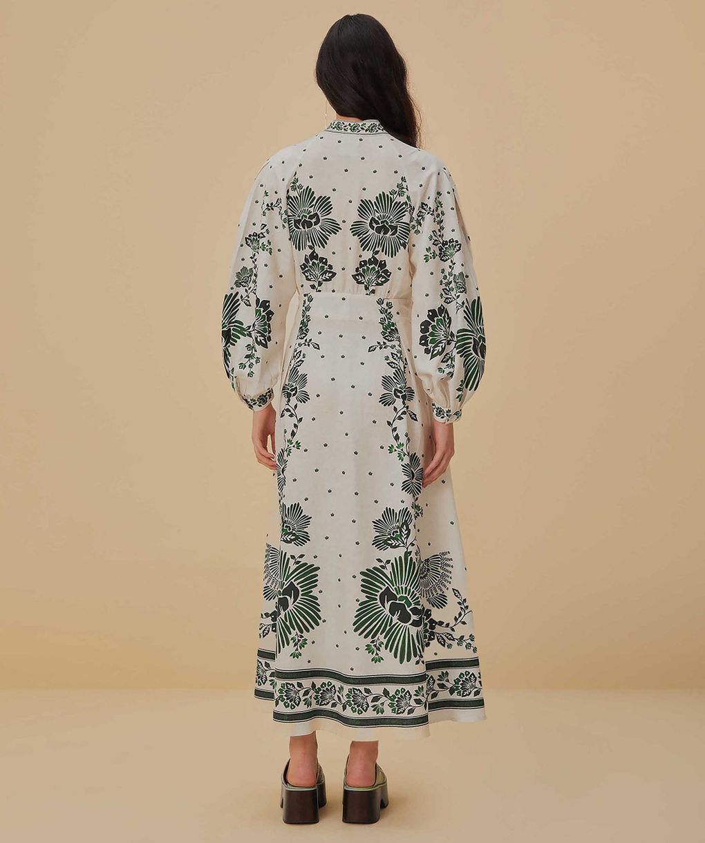 knee length dresses for ladies Forest Soul Mix Midi Dress – FARM Rio main image 0