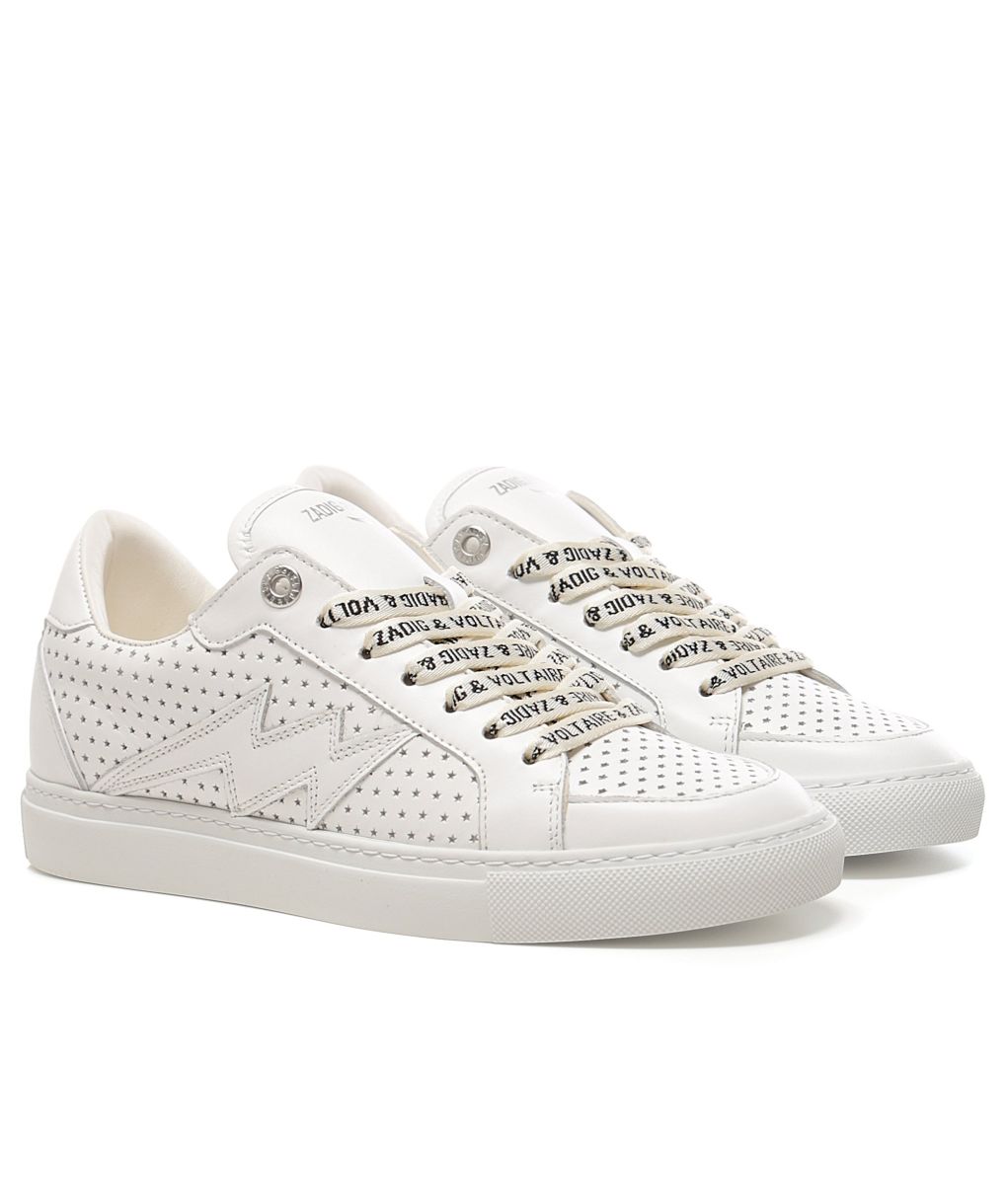 Zadig and Voltaire Leather LA Flash Trainers | Jules B
