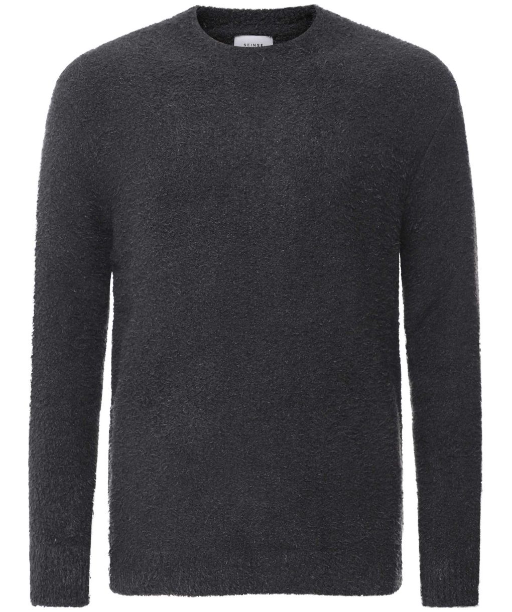 トップス Melange Boucle Crew Neck Knit Pullover Boucle Crew Neck Tunic Sweater | Express