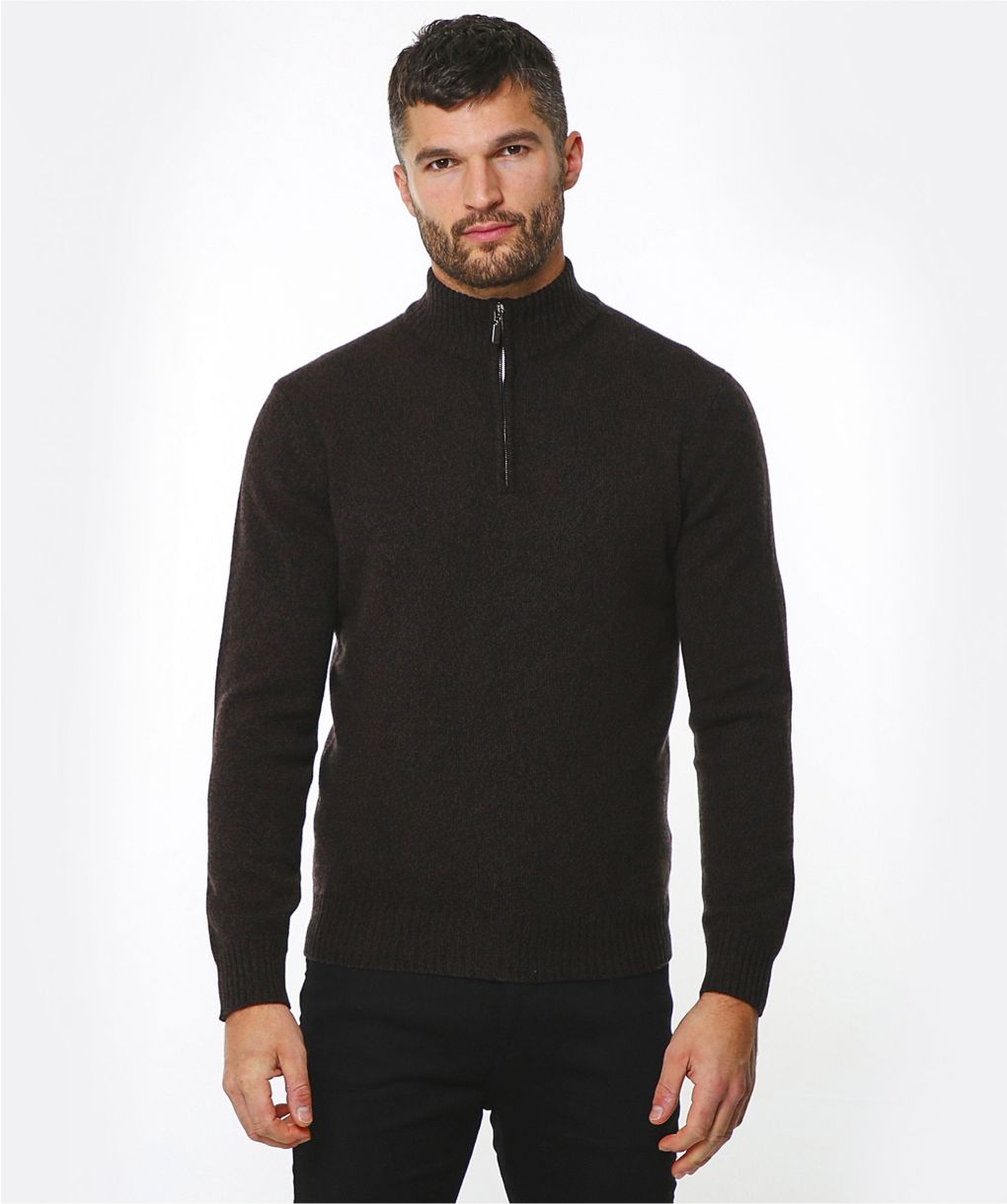 Filippo De Laurentiis Wool Cashmere Half-Zip Sweater | Jules B