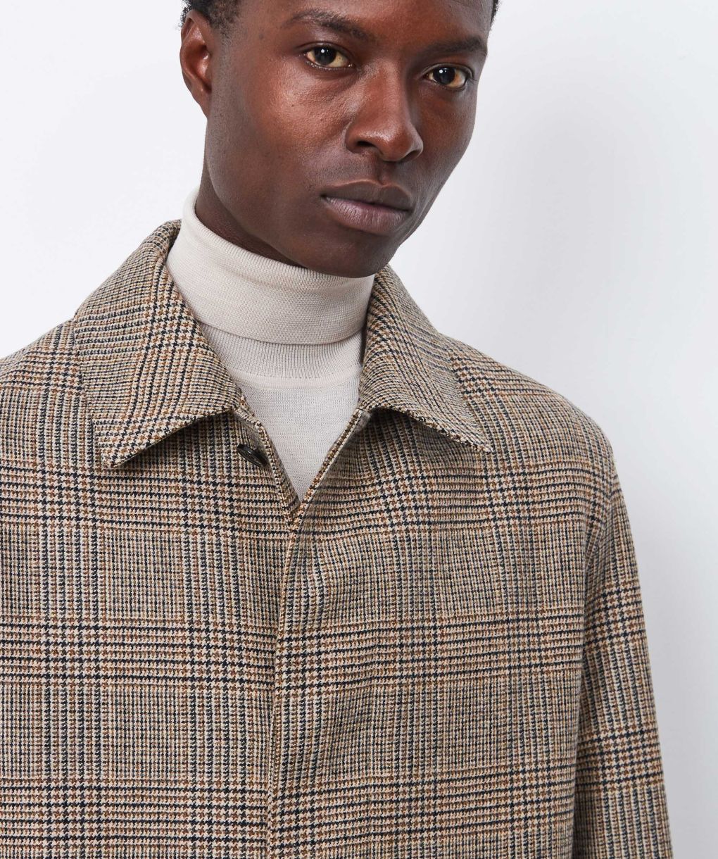 Mackintosh Wool Glencheck Dunkeld Coat