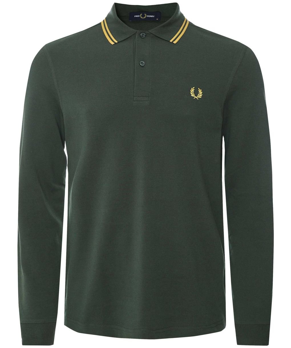 Fred Perry Long Sleeve Twin Tipped Polo Shirt