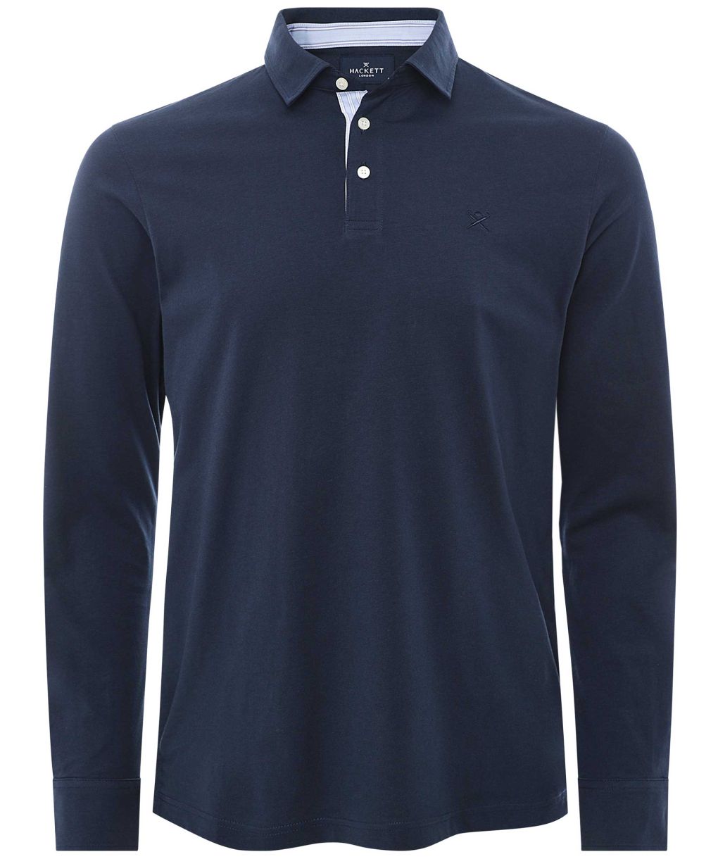 Hackett Long Sleeve Jersey Polo Shirt