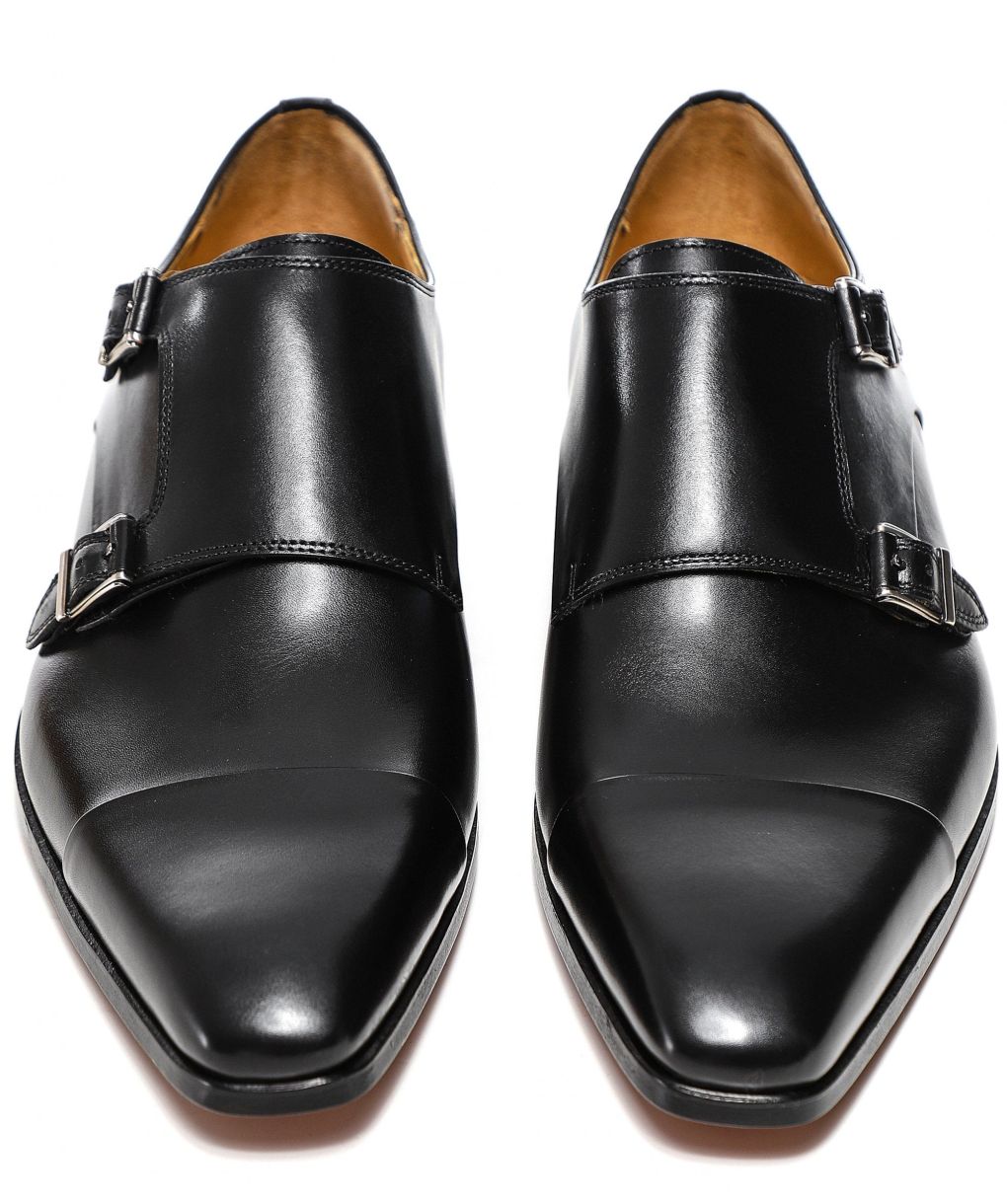 Magnanni‎ Shoes Mens 9.5 Black Leather Double Monk Strap Dress Miro Square Toe Magnanni Miro Double Monk Strap Shoe, $325 | Nordstrom  main image 3