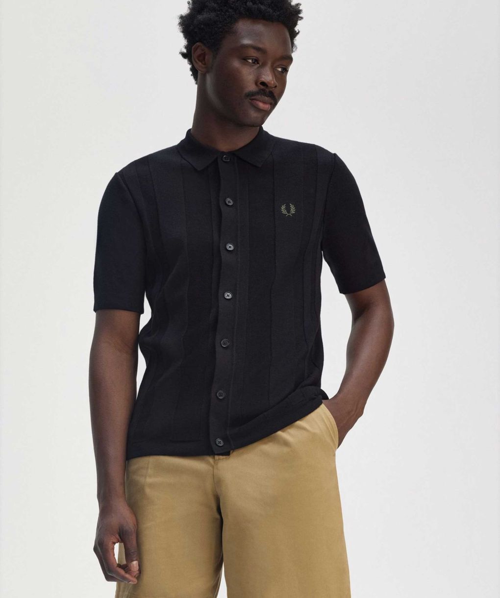 Fred Perry Knitted Button-Through Shirt