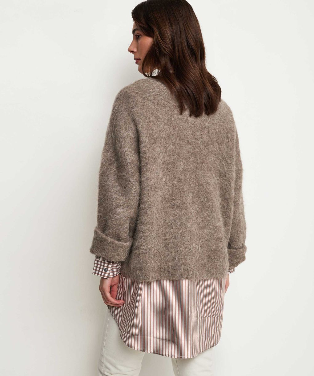 Soft Goat Beige Alpaca O-Neck Jumper