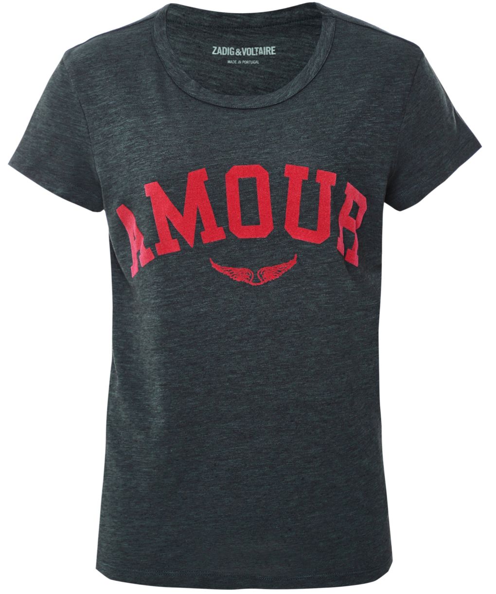 ZADIG & VOLTAIRE グレープリント Tシャツ LOVE AMOUR Zadig & Voltaire Walk Amour T-Shirt | Jules B