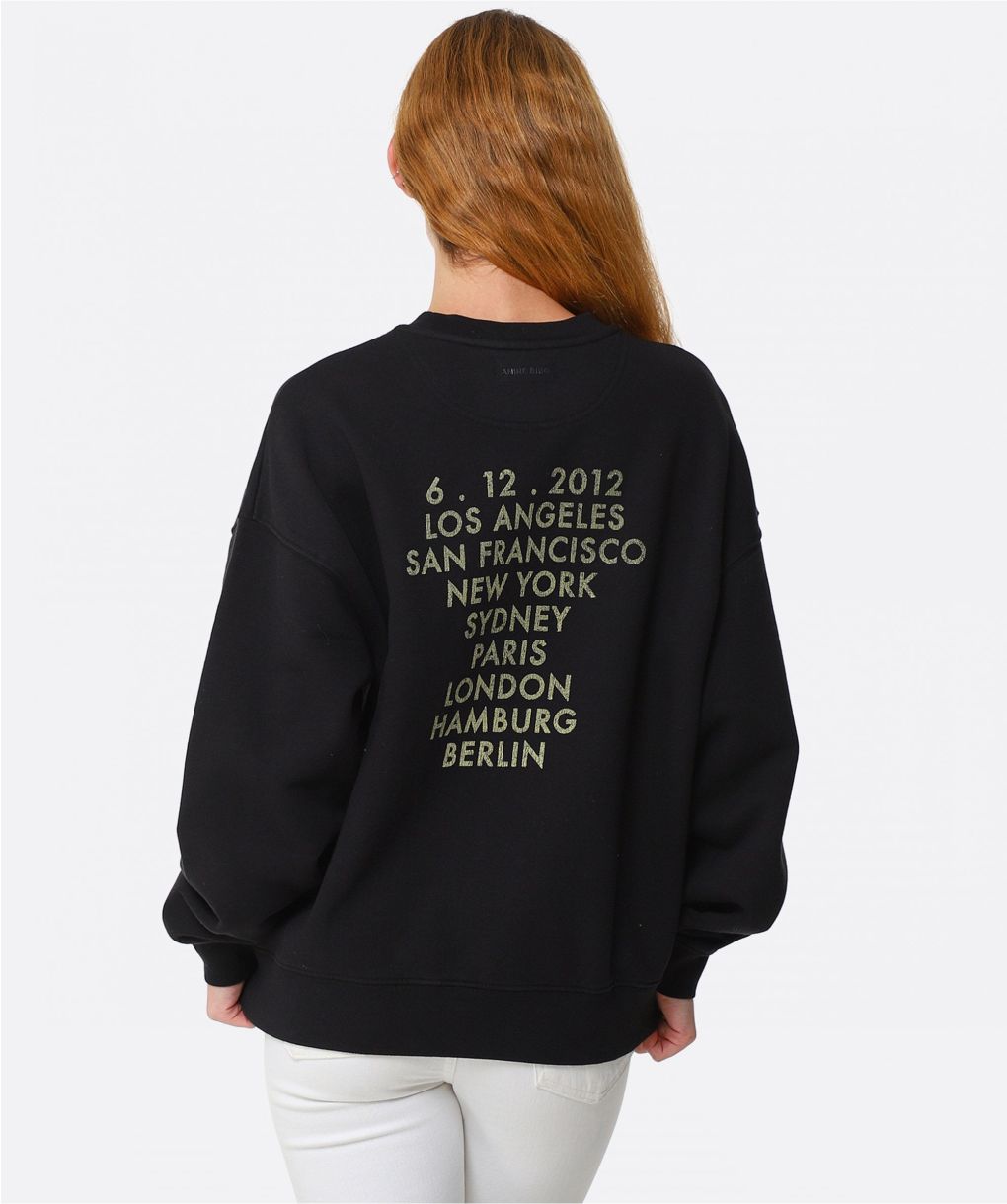 Anine Bing Black Kenny Organic Cotton Sweatshirt | Jules B