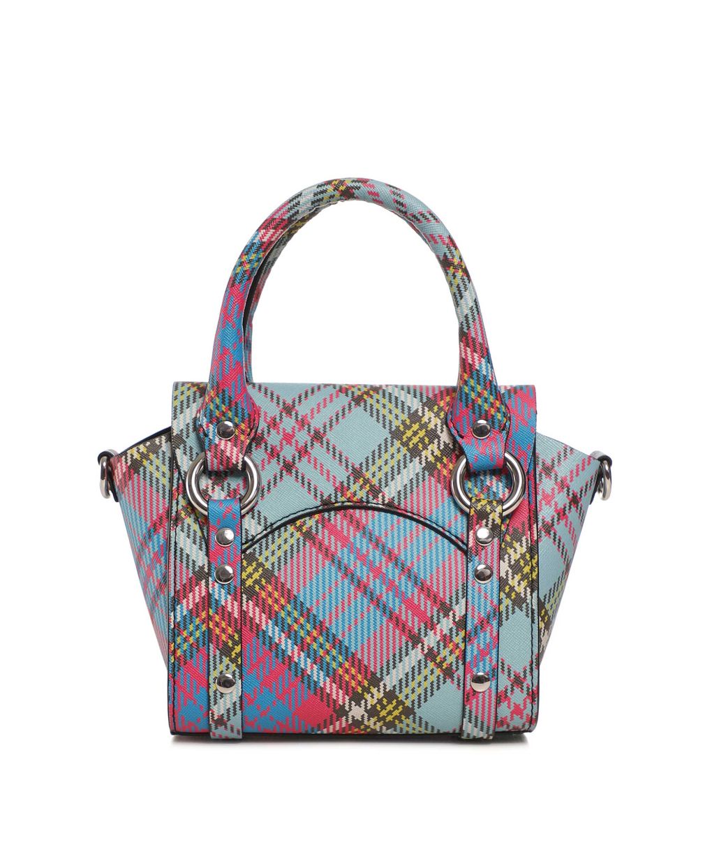 【Vivienne Westwood】Betty BLUE/ORANGE チェック バッグ M Vivienne Westwood】Betty BLUE/ORANGE チェック バッグ M