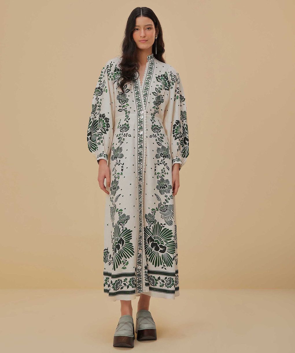 forest soul mix midi dress Farm Rio Forest Soul Mix Midi Dress