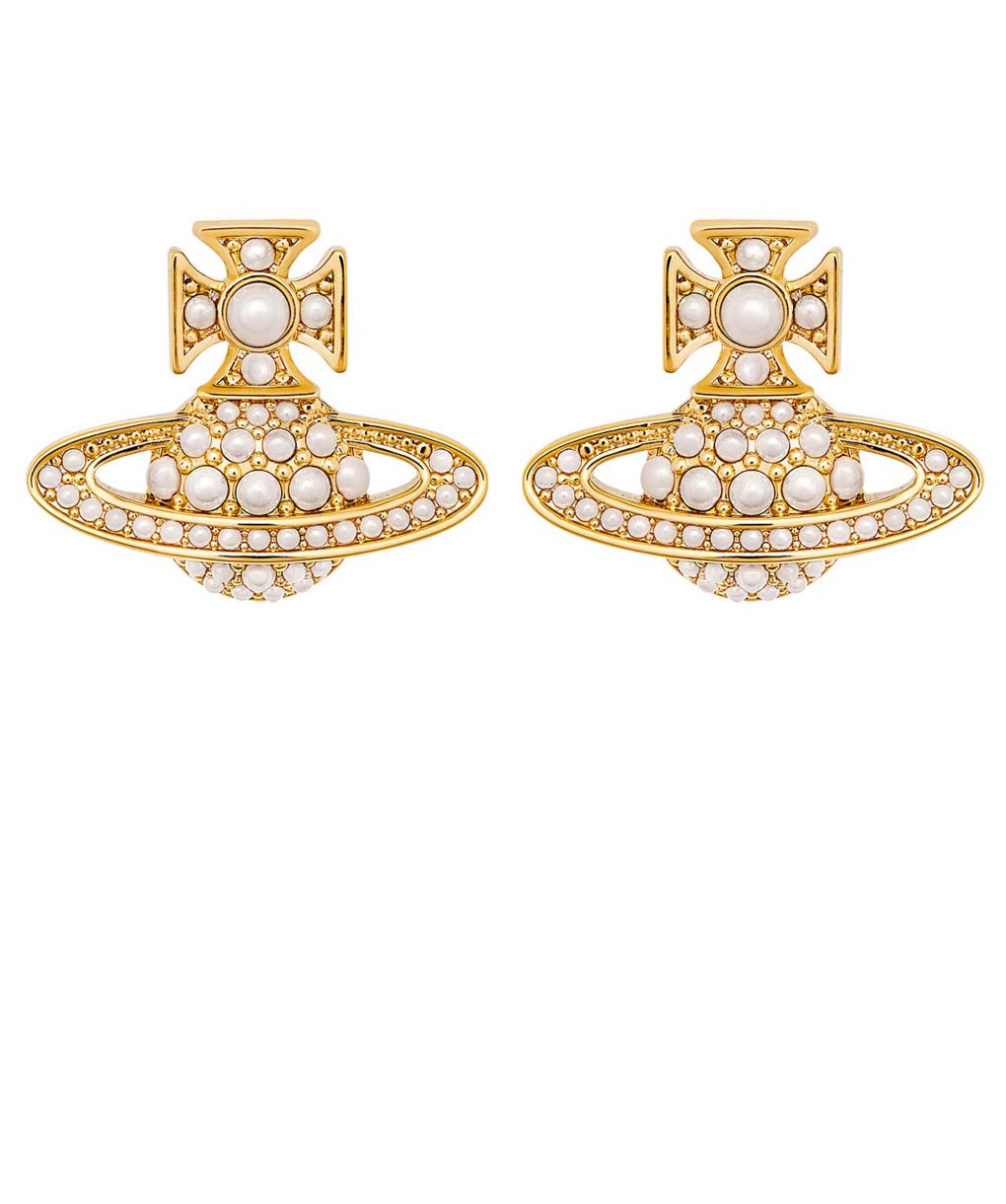 Vivienne Westwood(正規品/送料関税込み) LUZIA BAS RELIEF Vivienne Westwood Gold Luzia Bas Relief Earrings | Jules B