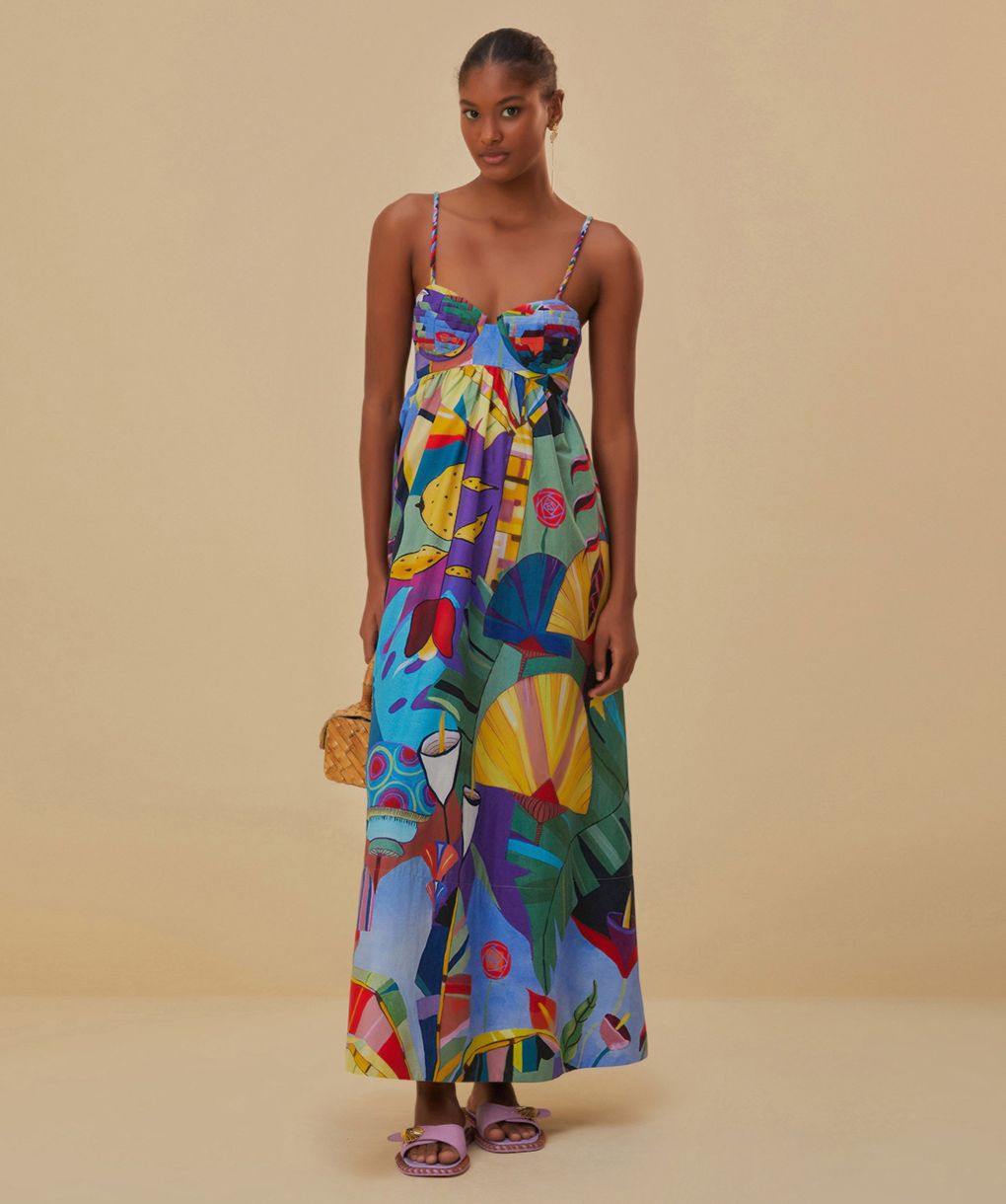 chinese dress ladies Farm Rio Women's Tropical Romance Maxi Dress – Saint Bernard