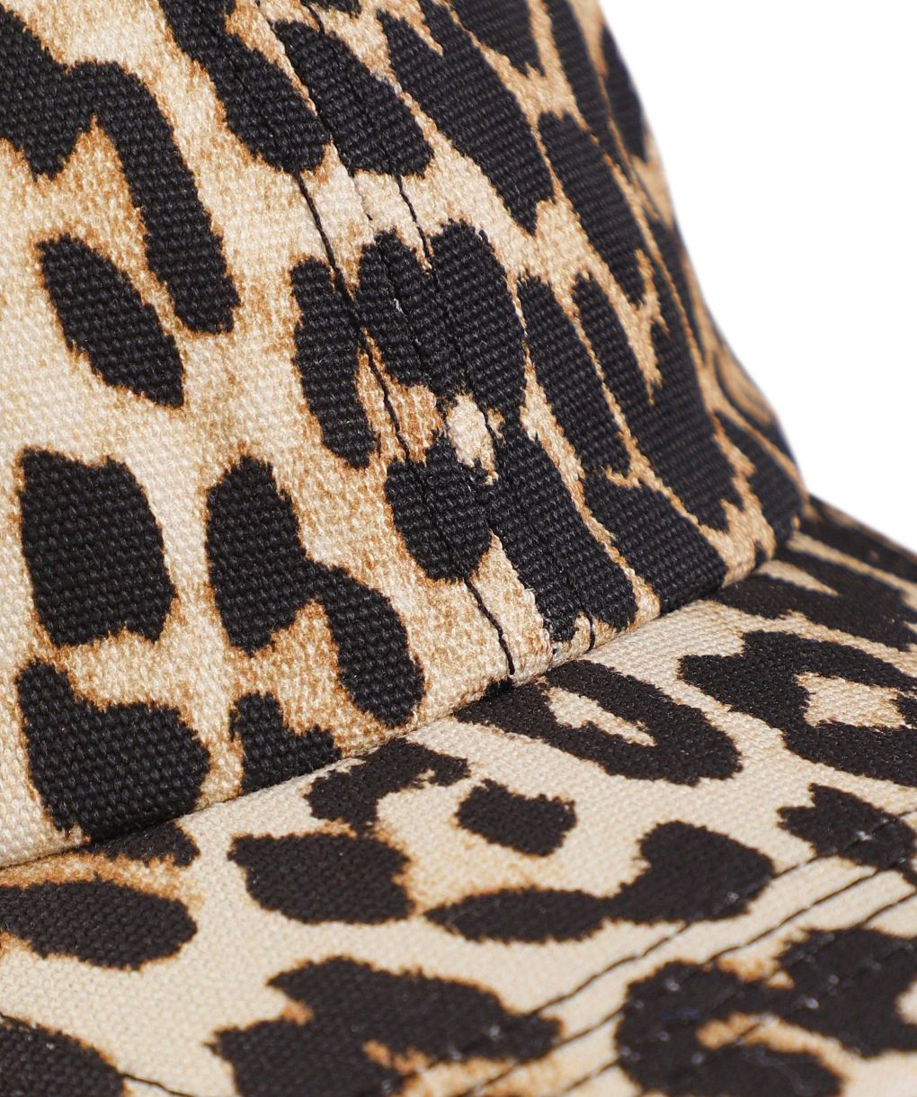 GANNI Leopard Canvas Cap | Jules B