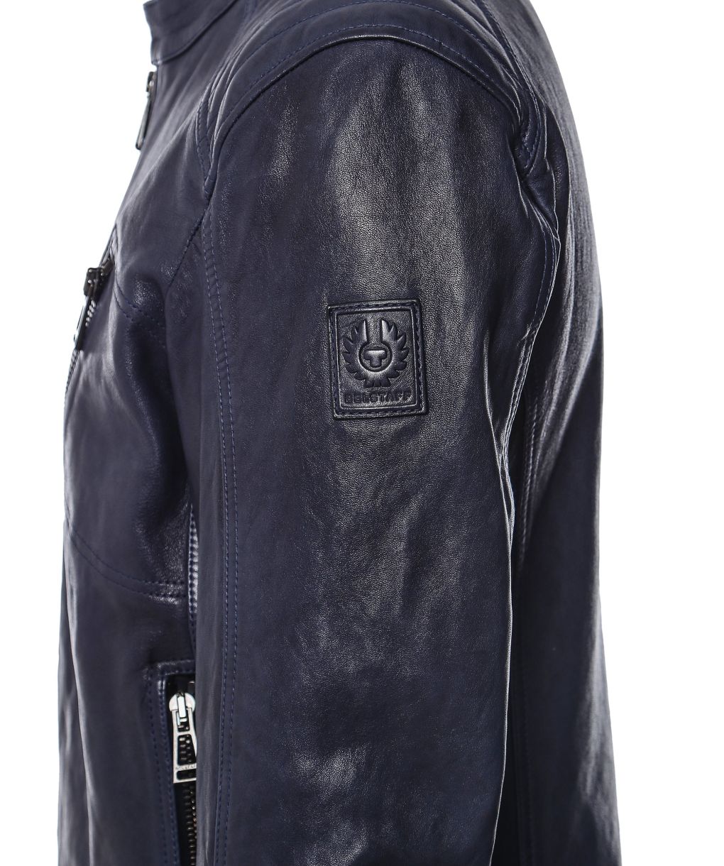 Belstaff◆レーシングジャケット/BLK Belstaff long-sleeve Leather Jacket | Black | FARFETCH