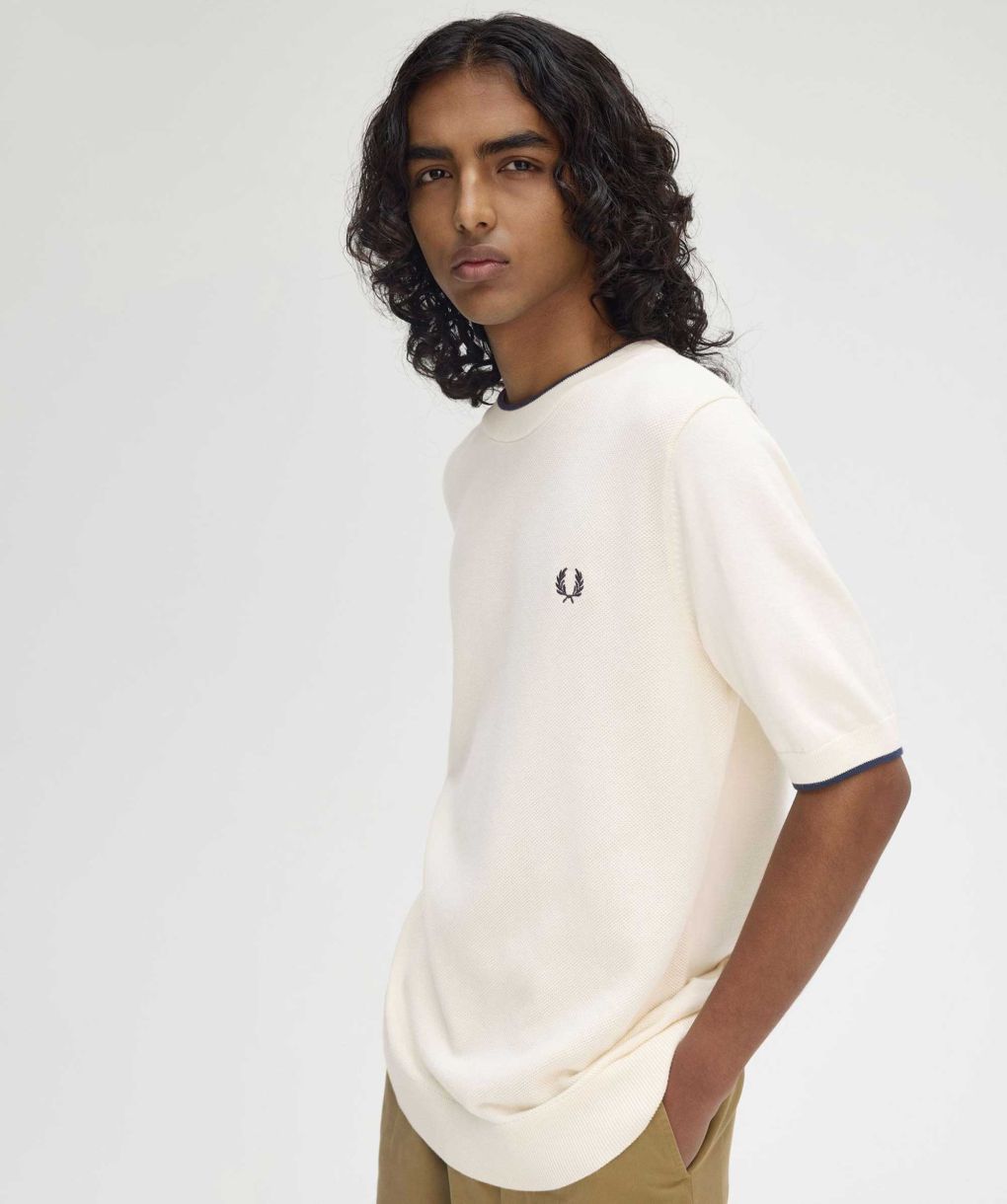 Fred Perry Textured Front Knit T-Shirt