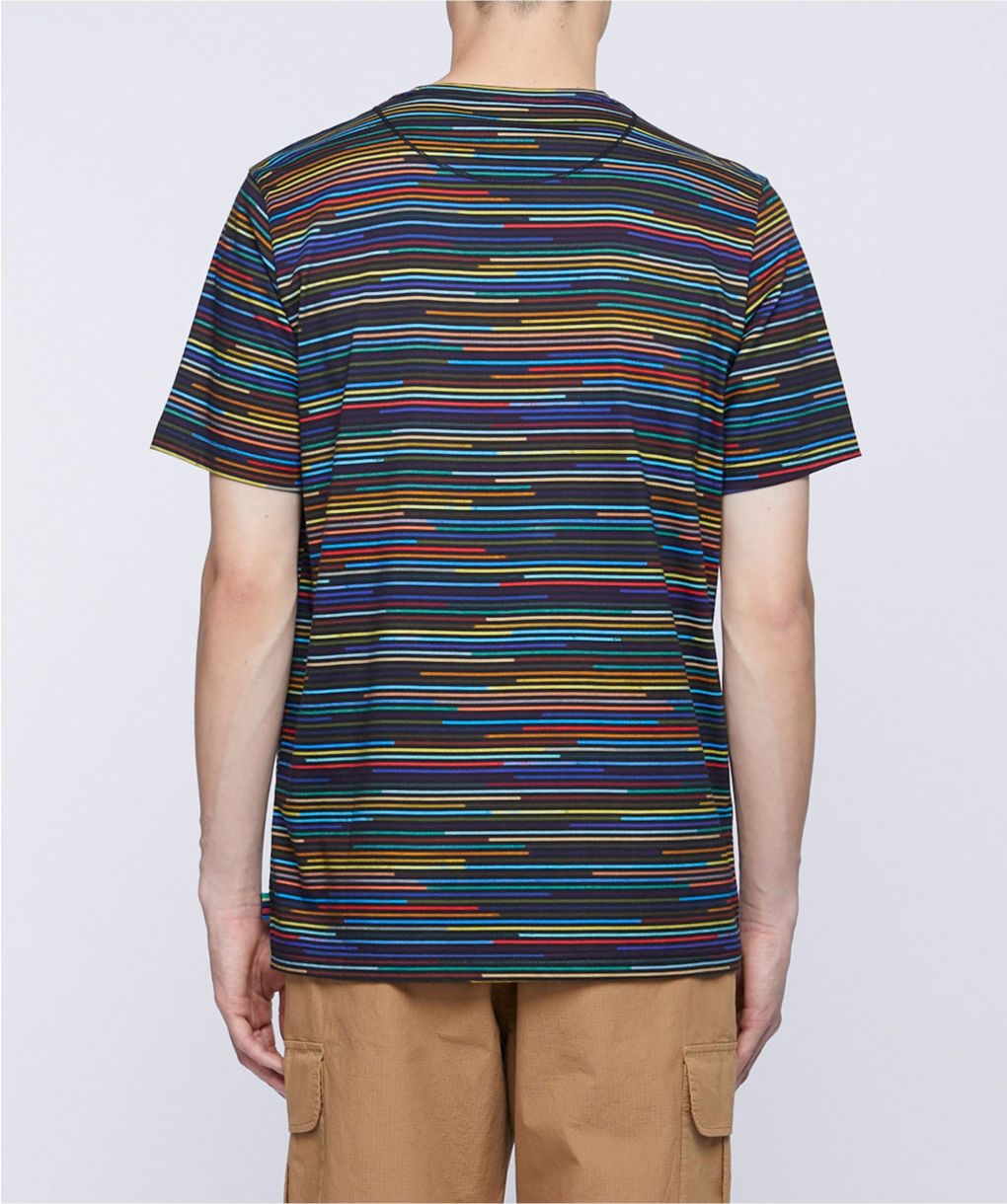 【関税&送料込】Paul Smith Striped T-Shirt Paul Smith Men's Stripe T-Shirt in White Paul Smith