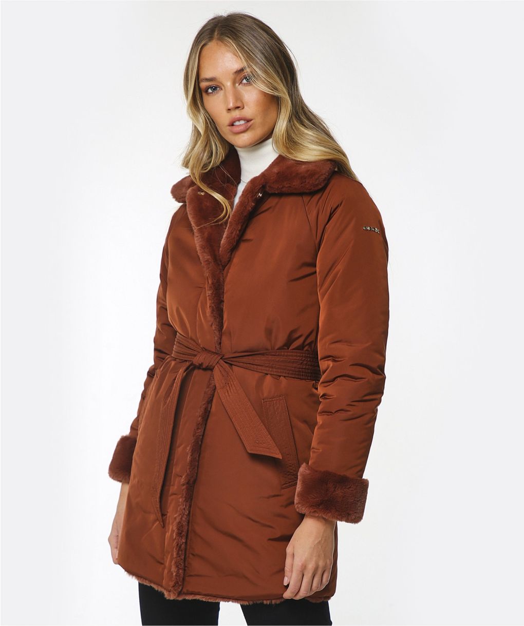 Geox Faux Fur Kaula Reversible Coat 