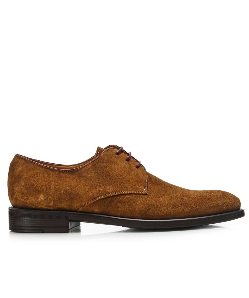 Paul Smith Tan Suede Bayard Derby Shoes display picture 3