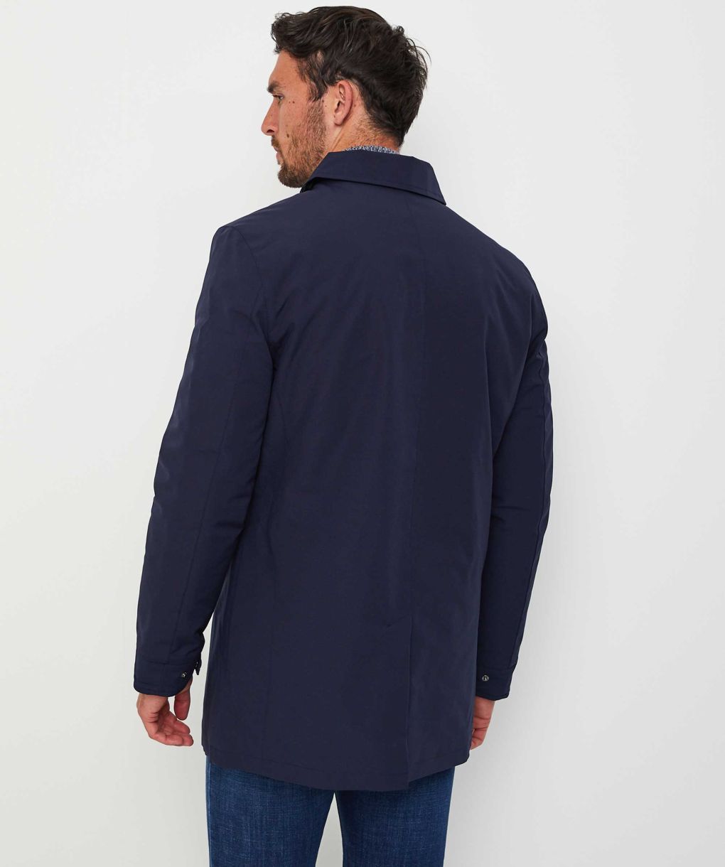 Aquascutum Navy Mid Length Trench Coat