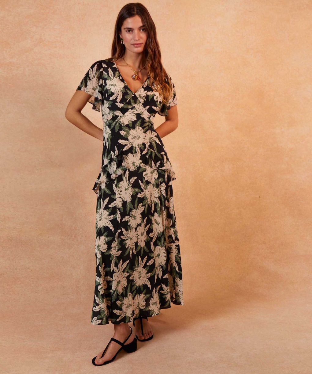 rixo evie midi dress Evie Silk Midi Dress in Bohemia Spot Deep Navy