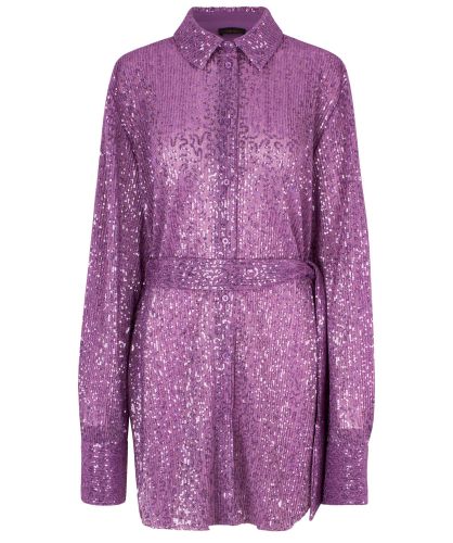 Stine Goya Isolde Sequinned Shirt Dress | Jules B