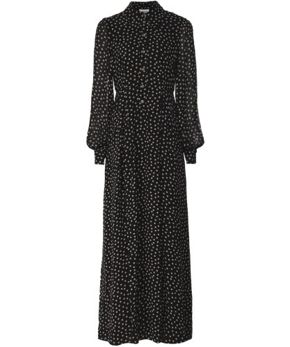 Ganni Black Printed Georgette Maxi Dress | Jules B
