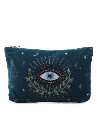Celestrial Eye Rich Blue Velvet Everyday Pouch