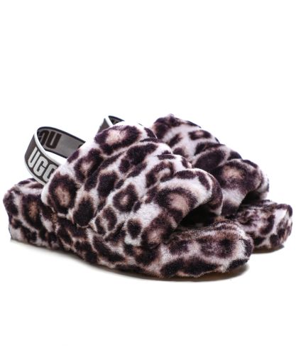 UGG FLUFF YEAH SLIDE　24cm 　レオパード　　24cm UGG Women's Fluff Yeah Slide Panther Print Slipper - 1120903 | eBay
