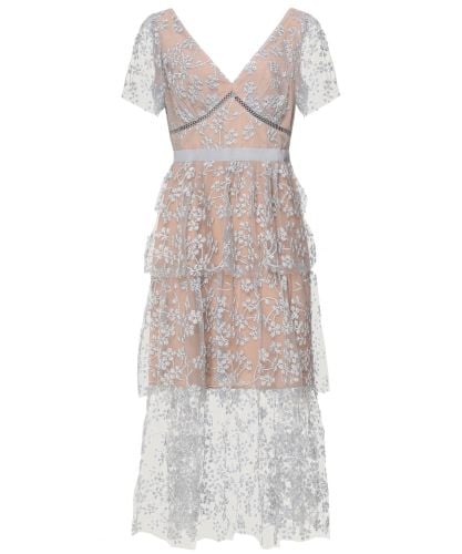 【Self-Portrait】レースティアードLace Tiered White Lace Tiered Maxi Dress – self-portrait-US